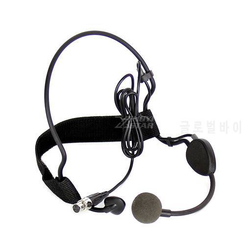 Mini XLR 3 Pin TA3F Plug Wired Condenser Headset Microphone Professional Mike For SAMSON Karaoke Wireless Mic System Transmitter