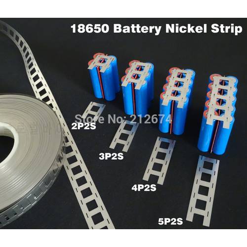 Free Shipping 18650 battery nickel strip lithium battery pure nickel plate 2P2S 3P2S 4P2S 5p2s 6p2s 8p2s 9p2s 10P2S nickel belt