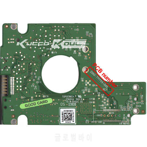 HDD PCB logic board 2060-771754-000 REV A/P1 for WD USB 2.0 hard drive repair data recovery WD5000KMVV WD7500TMVV WD10TMVV
