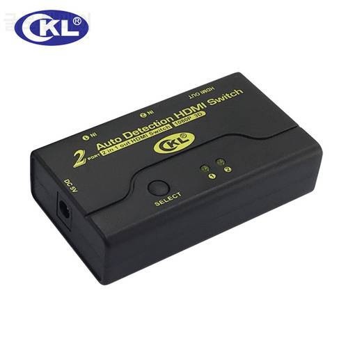 2 Port Auto HDMI2.0 Switch 1080P 3D 1 Monitor 2 computers 2 in 1 out HDMI A-B Switcher (CKL-21M2)