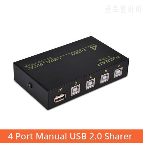 4 Port USB 2.0 Share Switch High Quality Switcher Selector Box Hub For PC Scanner Printer FJ-1A4B