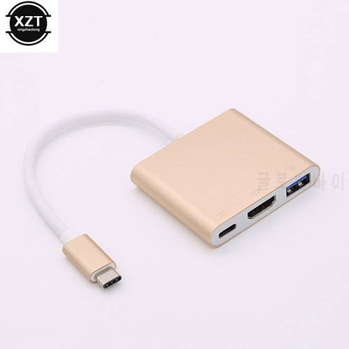 USB 3.1 Type C male To HDMI-Compatible USB 3.0 Type C Female HUB USB C multi-port Adapter Dongle Dock Cable For Macbook Pro