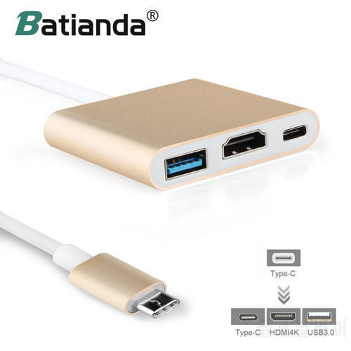 Type C to USB 3.0 USB-C HUB Adapter Type-C HDMI-compatible /VGA/RJ45 Adapter HD 1080P for Macbook Pro Air 13 15 16 inch 2020