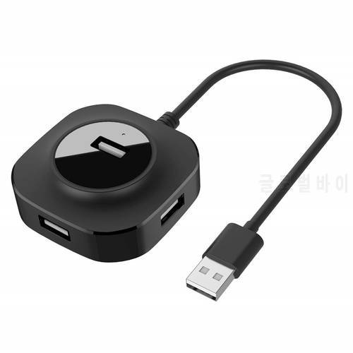 4-Port USB 2.0 Hub Splitter with Micro USB Interface For Mac, Windows, Linux Systems Laptop Desktop PC