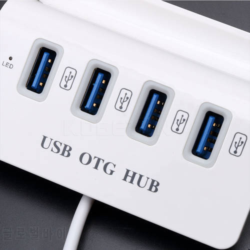kebidumei 4 Ports USB 2.0 OTG Hub Mocro USB2.0 HUB Adapter Micro USB OTG Hub for Windows Tablet, Android Smartphone,PC New