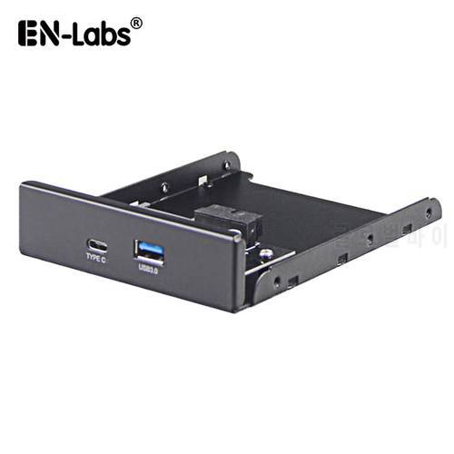 Internal USB 3.1 Gen 1 Type C + USB 3.0 Port Hub Front Panel w/ 20 pin Extension Cable for Desktop PC Case 3.5