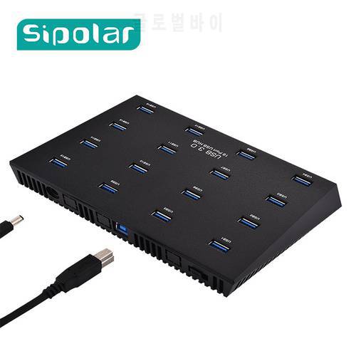 Sipolar 16 Port USB 3.0 HUB For USB Duplicators USB Flash Copiers USB Flash Drive Duplicators With 5V5A Power Adapter A-163