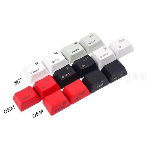 4pcs OEM Profil Keycaps For Cherry Mx Switch Mechanical Keyboard Commond Option Control Red White Grey Black Green PBT Keycaps