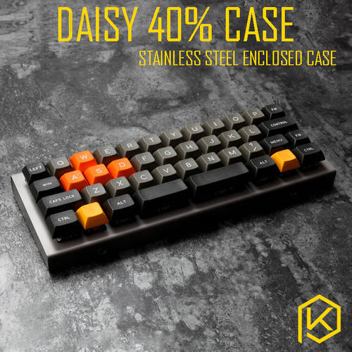 stainless steel bent case for daisy 40% custom keyboard enclosed case upper and lower case mechanical keyboard case