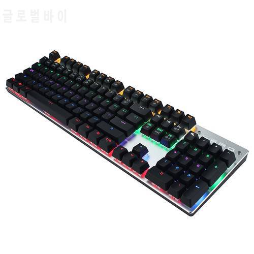 METOO ZERO X08B Version Mechanical keyboard 104 keys Blue Red switch Gaming keyboard for Gamer Computer Russian stickers