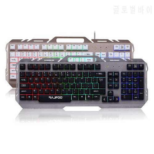 Free shipping Backlit mechanical touch keyboard desktop laptops wired lol games metal keyboard cf