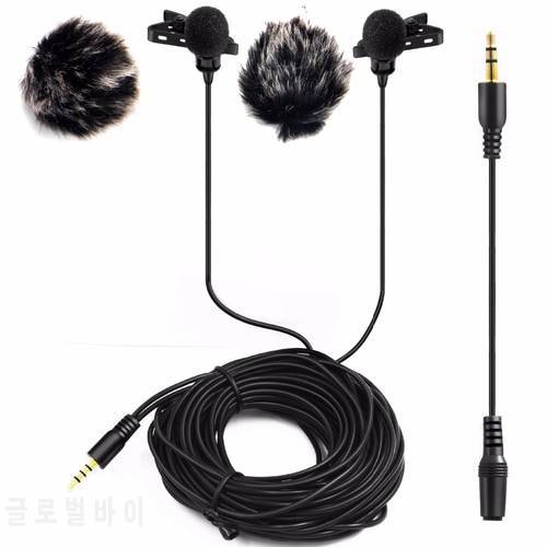 Nicama LVM2 Dual Headed Condenser Microphone with Windscreen Muff for DSLR Camera Audio Recorders & iPhone Macbook