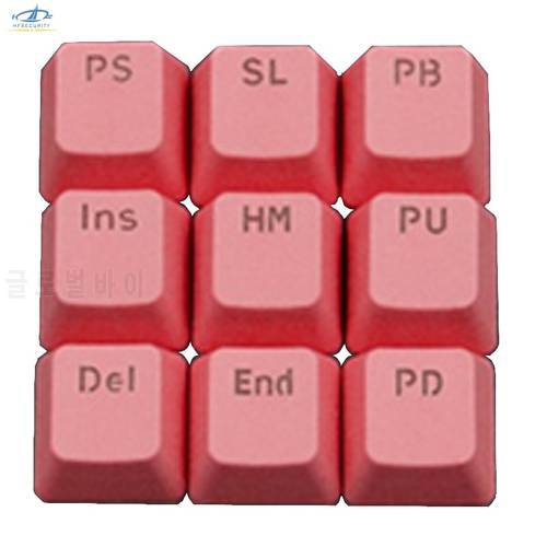 [HFSECURITY] 9pcs PBT Keycaps for Mechanical Keyboard Colorful Keyboard Function Key Translucent Keypress