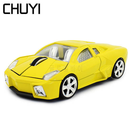 CHUYI Wireless Car Mouse 2.4G 1600 DPI Sports Gaming Mause USB Optical Ergonomic Creative Kids Gift Small Mice For Laptop PC