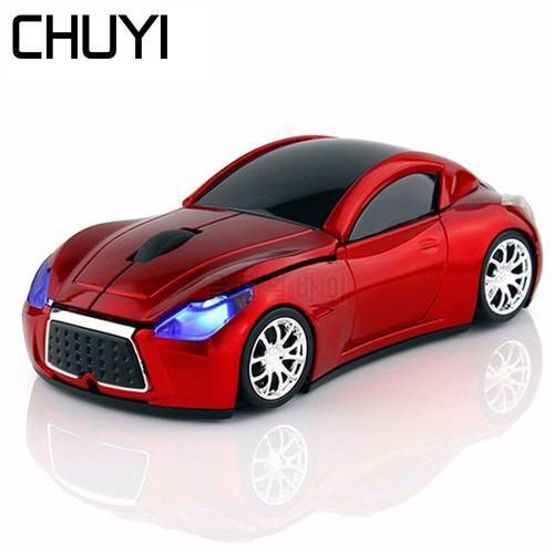 CHUYI 2.4GHz Wireless Mouse Cool Car Shape 1600DPI Optical With USB Receiver For Gamer Laptop Desktop