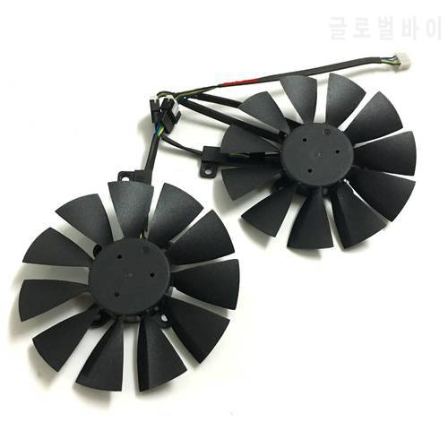 2Pcs/Set FDC10U12S9-C T129215SU PLD09210S12HH VGA GPU Graphics Card Fan For ASUS Dual GTX1060 GTX1070 EX-RX 570 Video Replace