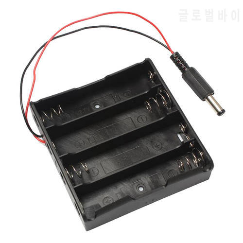 Power Bank 18650 Battery Holder Plastic Battery Holder Storage Box Case for 4x18650 With DC5.5 * 2.1mm Power Plug