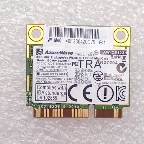 AzureWave AW-CE123H BCM94352HMB 802.11a/b/g/n/ac/867Mbps WLAN + BT4.0 Half Mini PCI-E Card