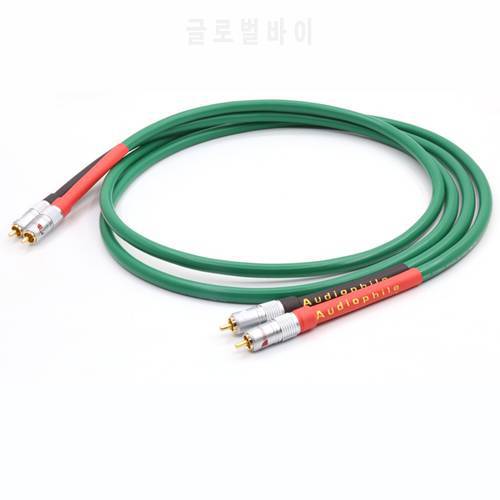 Pair High Quality McIntosh 2328 Pure Copper + Silver Plated HiFi Audio Cable RCA Interconnect Cable