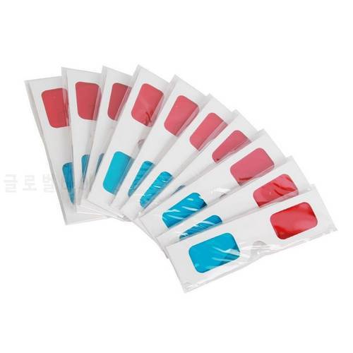 Hot Universal Paper Anaglyph 3D Glasses Paper 3D Glasses View Anaglyph Red Cyan Red/Blue 3D Glass For Movie EF Video