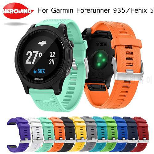 Watch band Quick Release Wrist Band Watch Strap for Garmin Fenix 5 forerunner 935 GPS Watchband Printed Fashion Sports Silicone
