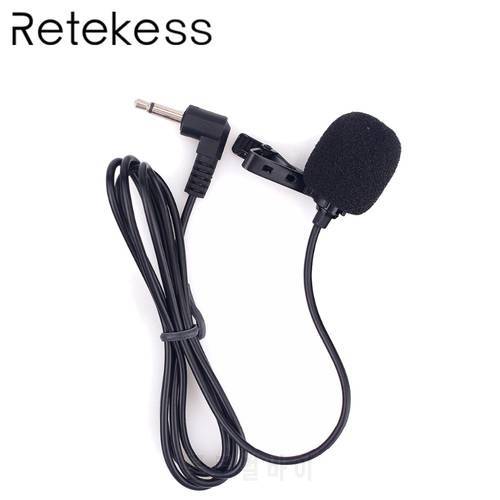 Portable Clip-on Lapel Microphone 3.5mm Jack Wired Microphone Hands-free for Tour Guide System F4511B