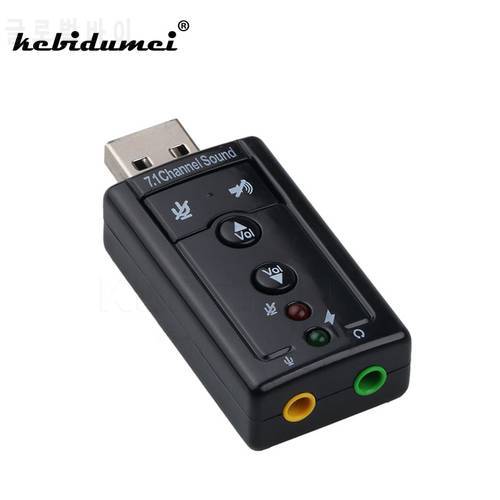 Mini External USB 2.0 Sound Card 7.1 Channel 3D Virtual 12Mbps Audio Mic Speaker Adapter Microphone 3.5mm Jack Stereo Headset