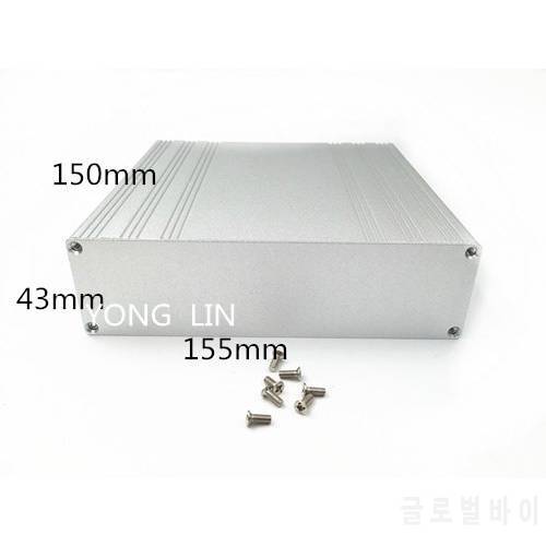 1pcs aluminum box155*43-150MM PCB Case/Shielded enclosure / router housing/Web server aluminum shell