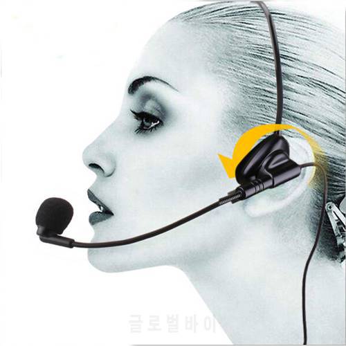 Wired Head-mounted Microphone 1m Cable Head-mounted Headset Microphone Flexible Wired Boom Amplifier For KTV/Meeting/Interview