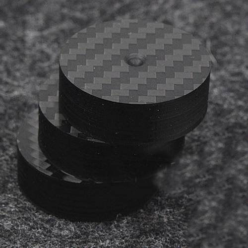 Hi-End Black Carbon Fiber Speaker Isolation 40x15mm 25x5mm 30X10mm 50X20mm Base Pad Shoe Feet Hifi audio Amp cone speaker pad