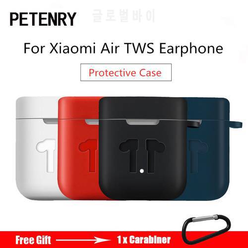 Silicone Case for Xiaomi Airdots Pro Shockproof Earphone Protective Cover Pouch for Xiaomi Air TWS Headset Accessories with Hook