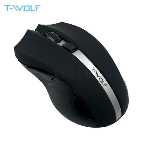 T-WOLF Q5 2.4GHz Wireless Silent Computer Mouse 1800DPI Adjustable Ergonomic Mice Good Cordless Optical PC Laptop Gaming Mouse