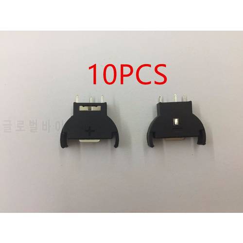 10pcs/lot CR2032 2025 CR2025 Half-Round Battery Coin Button Socket 3 PIN Holder Case 3pin