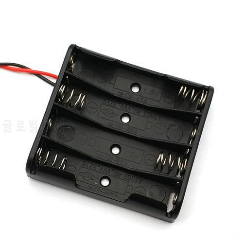 4 x AAA Battery Storage Case AAA Battery Holder With 15cm Cable Lead 4AAA Battery Holder For 4pcs AAA Batteries DIY 6V