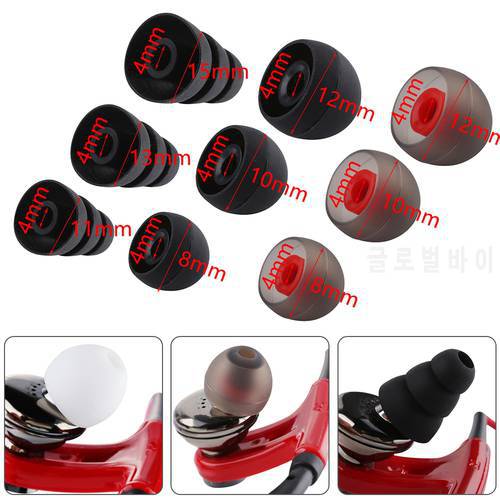 10 Pairs 4MM Soft Silicone Replacement In-ear Earphone Earbuds Ear Tips Cover Cap Rubber Universal Replacement Ear Tips