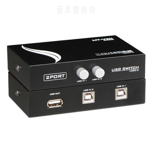 2 Port Manual USB 2.0 Sharing device Switch box for 2 computer to share 1 printer scanner