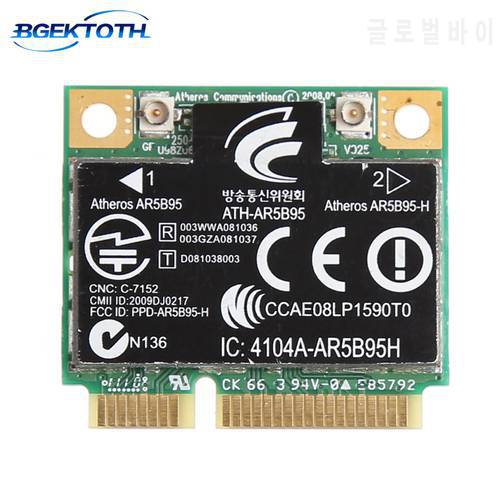 1pc Wireless 150M 802.11b/g/n Half Mini PCI-E Card For HP Atheros AR5B95 605560-005 MAR29