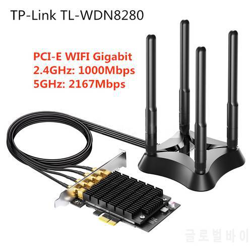 TP-Link PCI-E Wireless Network Card PCI Express wifi Antenna LAN Adapter AC3200Mbps Dual 2.4GHz 5GHz Gigabit Ethernet