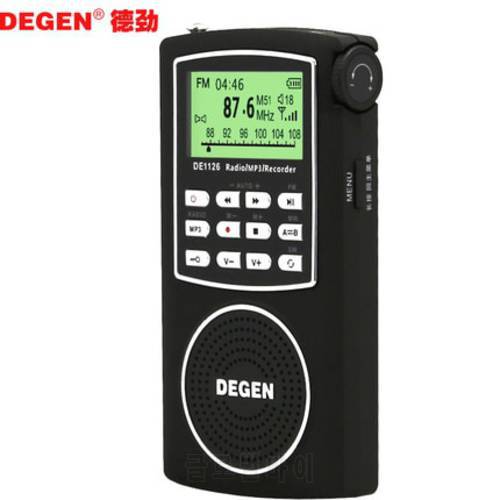 New Degen DE1126 Shortwave DSP AM mini fm radio ducha with 4GB MP3 Player + Voice Recorder + Screen + Rechargeable Battery Pack