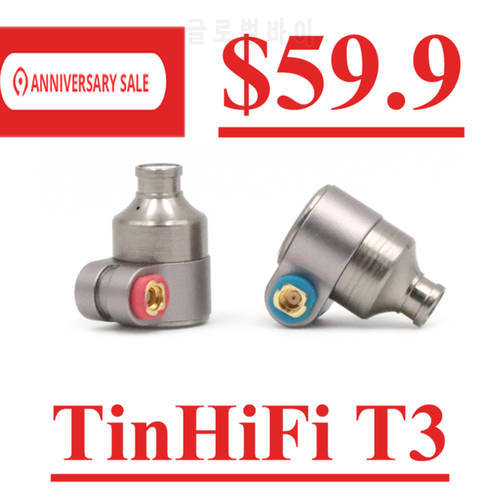 TinHIFI T3 Premium Single Knowles BA and Single PU+PEK Dynamic Hybrid Driver In Ear Earphones