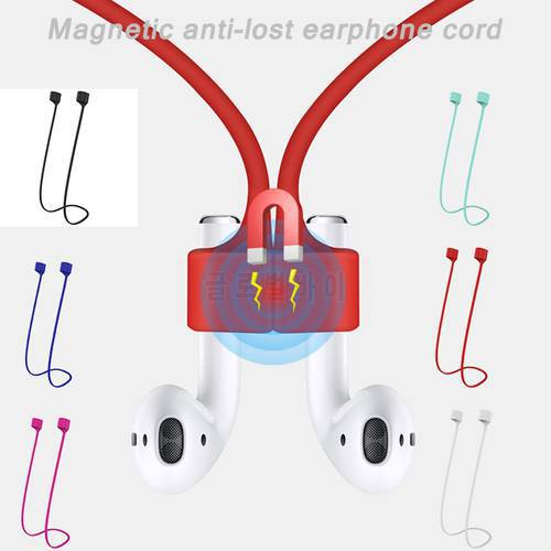 Magnetic Earphone Strap For Apple Airpods Anti Lost Strap Loop String Rope Silicone Headphone Cable Cord For Air Pods