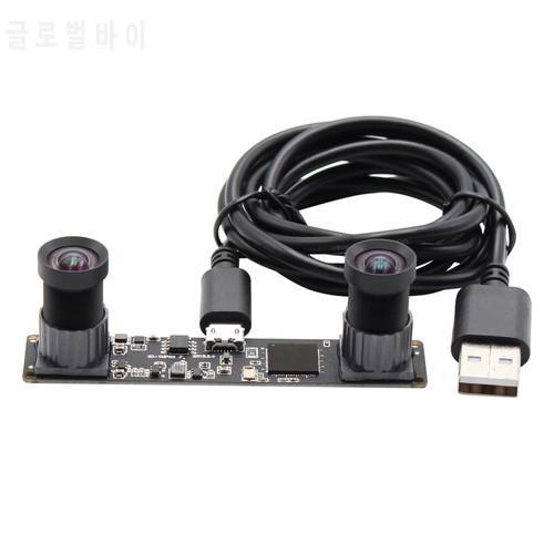 No distortion 960P HD Webcam Synchronized 3D Stereo VR Camera OTG UVC Plug and play USB 2.0 Video Webcam Camera Module