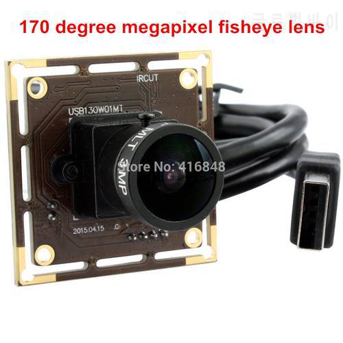 Webcam 1.3MP 960P 170 Degree Fisheye Lens CMOS AR0130 Linux Android Windows USB Webcam Camera Module with 1/2/3/5M USB Cable