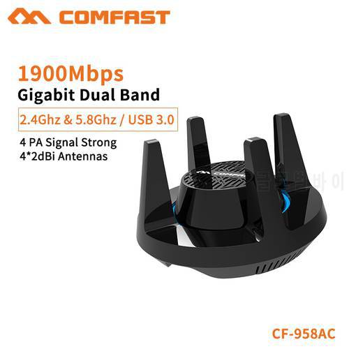Comfast New Network Card 1900Mbps Gigabit 2.4G&5.8G Dual Band 4*2dBi Antennas PC Dongle for Signal Through the Wall CF-958AC