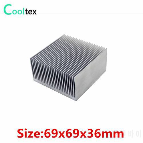 (2pcs/lot) 69x69x36mm Aluminum heatsink radiator for electronic Chip VGA RAM LED Heat Sink COOLER cooling