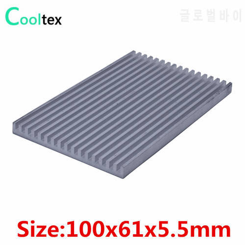 (Special Offer) DIY Aluminum Heatsink 100x61x5.5mm Radiator Heat Sink for Chip LED IC Electronic cooler cooling