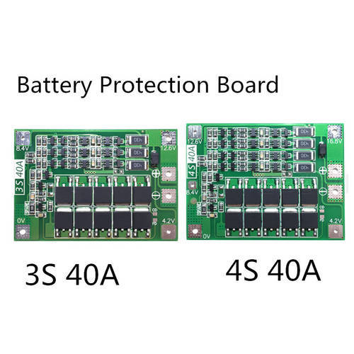 3S 40A BMS Board /4S 40A 11.1V 12.6V/14.8V 16.8V 18650 lithium battery protection Board with balanced Version for drill