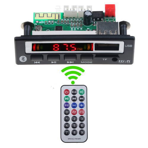 KEBIDU Color Screen Wireless Bluetooth MP3 WMA WAV Decoder Board 5V 12V Audio Module USB TF FM Radio For Car accessories