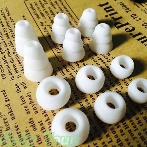 Aipinchun 6Pairs/Set Silicone Earbuds Eartips Earplug Ear Pads Buds Tips for In-Ear Earphone For Dr. Dre Tour White Color