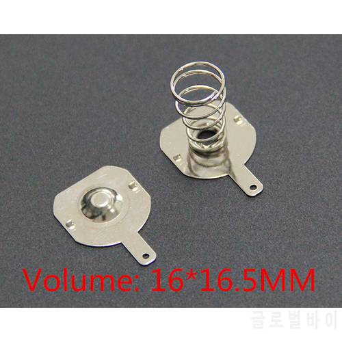 Free delivery 100pcs 18650 positive and negative single contact spring plate